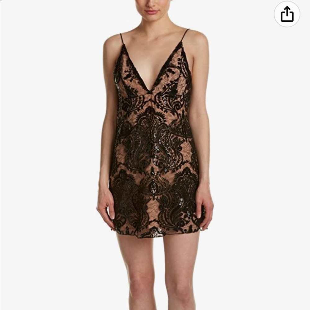 Free People Black Sequin Dress NWT